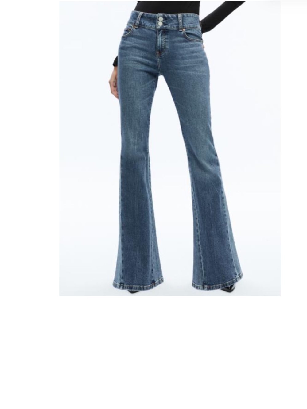 Alice + Olivia STACEY GODET BELL FLARE JEAN 29
